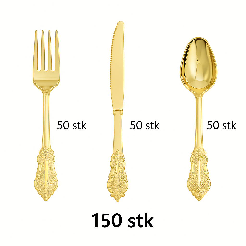 Bestick Guld 150 stk
