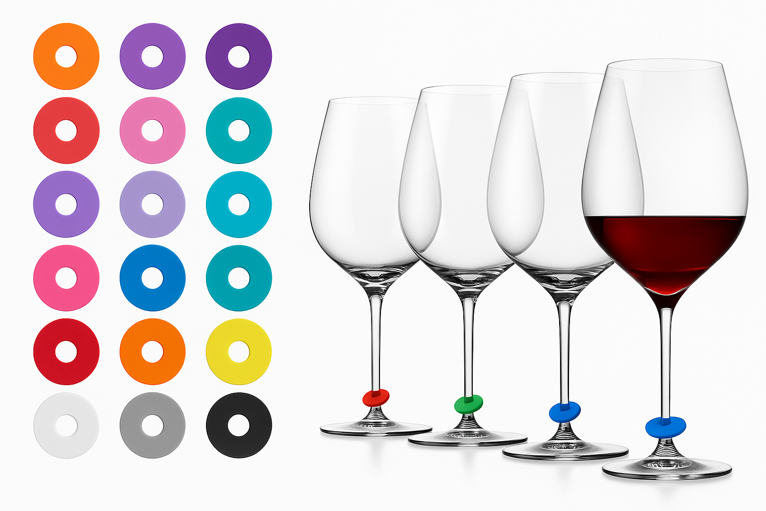 Glas Märkeringar 24 stk